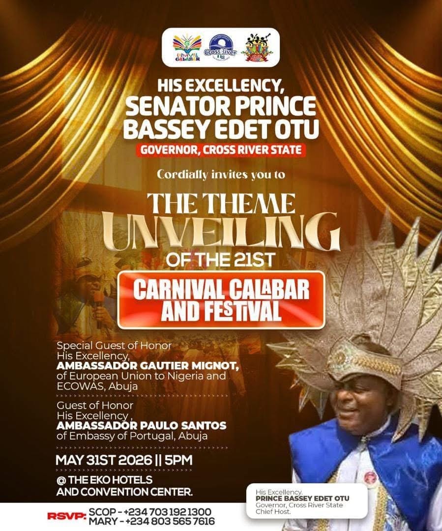 CROSS RIVER CARNIVAL COMMISSION DEFENDS LAGOS HOSTING OF 2026 CARNIVAL CALABAR UNVEILING