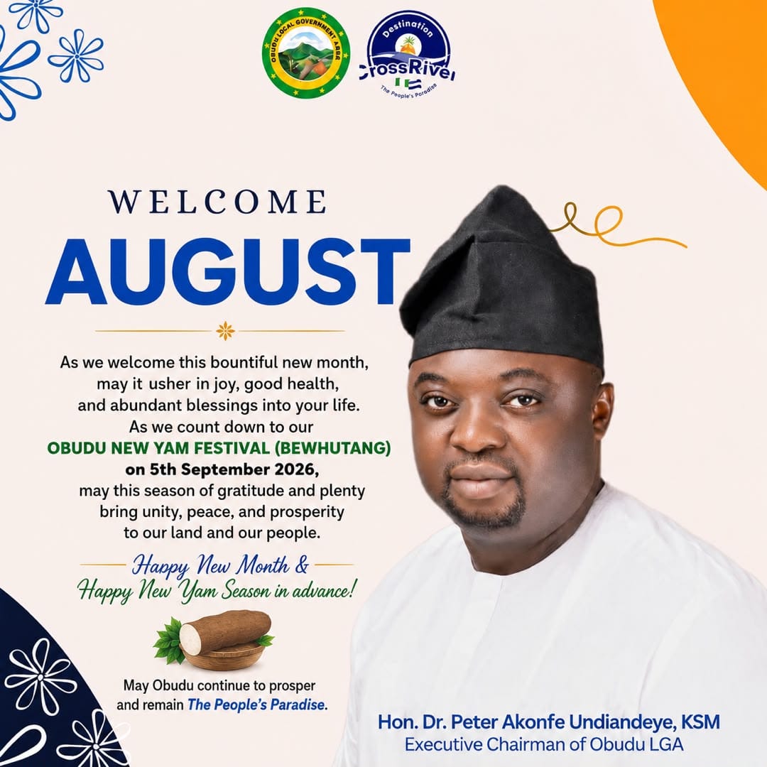 OBUDU COUNCIL CHAIRMAN WELCOMES RESIDENTS TO AUGUST, RALLIES SUPPORT FOR 2026 NEW YAM FESTIVAL