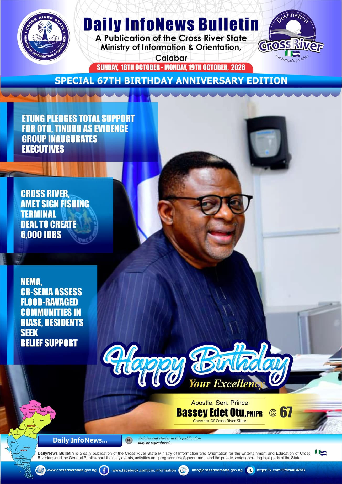 GOVERNOR OTU @ 67 ANNIVERSARY-19TH OCTOBER, 2026